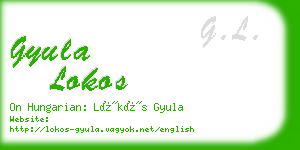 gyula lokos business card